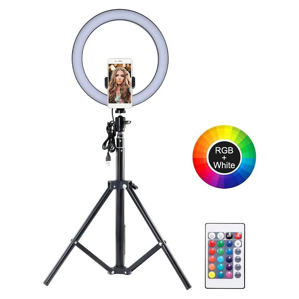 HY Ringlight Cheap Price Photo Live Video Camera Studio 12 Inch Led Circle Photographic Ring Fill Light With Tripod Stand//