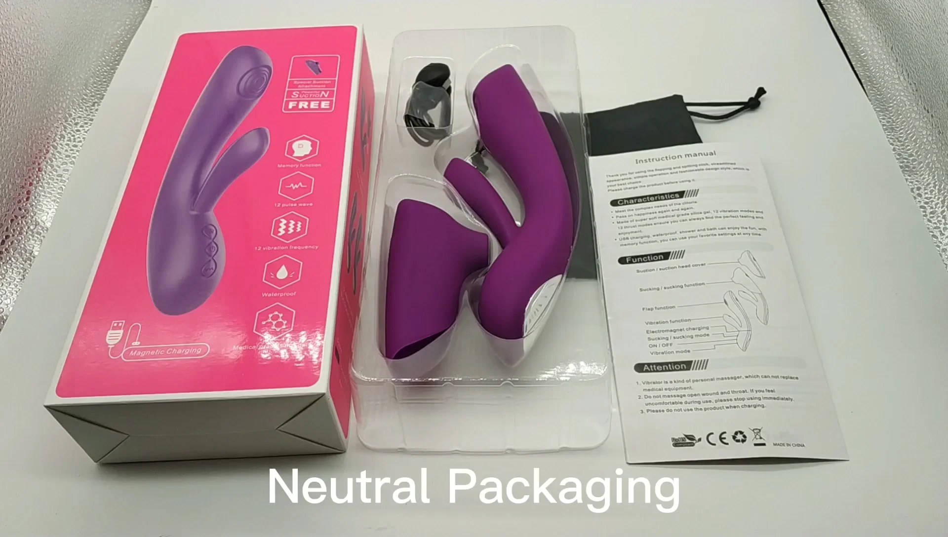 Best Selling Sex Female Toys Flap Sucking Massage Clitoris Stimulator  Vibrator With Double Heads