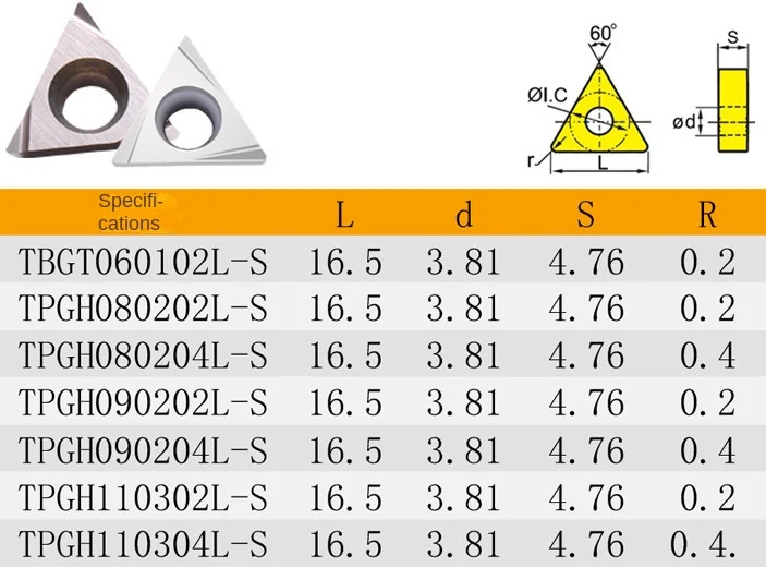 TNMG160404-BF-2-AP105 CNC Cutting Insert for Lathe Uncoated Machining Quenched Materials and High-Hardness Materials 55HRC