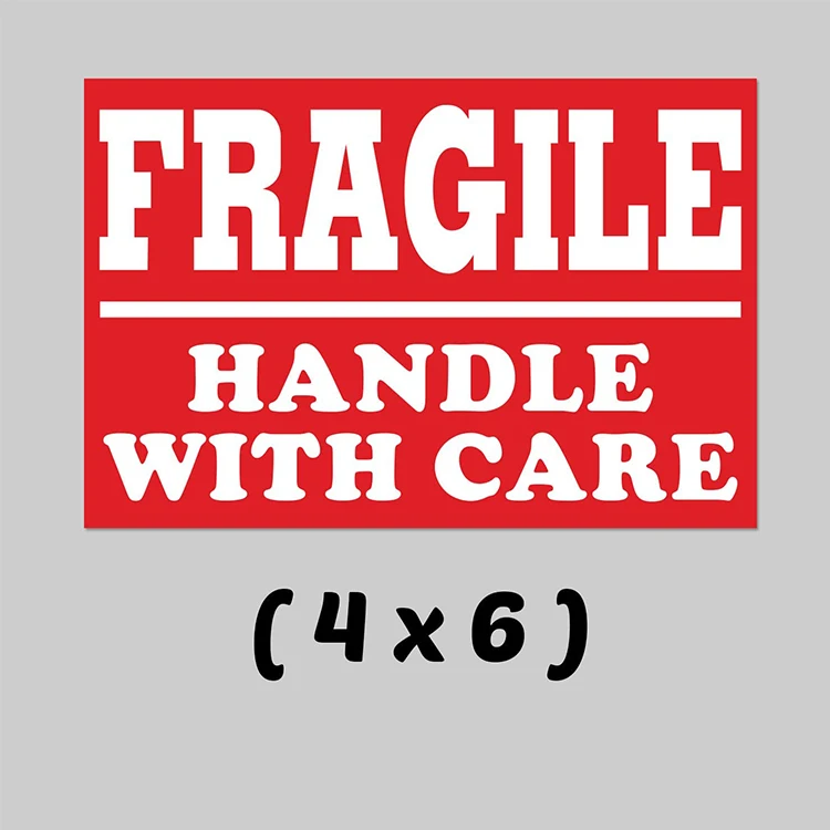 Custom Printing Roll Adhesive Paper Carton Labels Fragile Glass Handle With Care Warning Stickers Buy Biologisch Afbreekbaar ngepaste Etiketten Blank Roll Labels Verzending Label Product On Alibaba Com