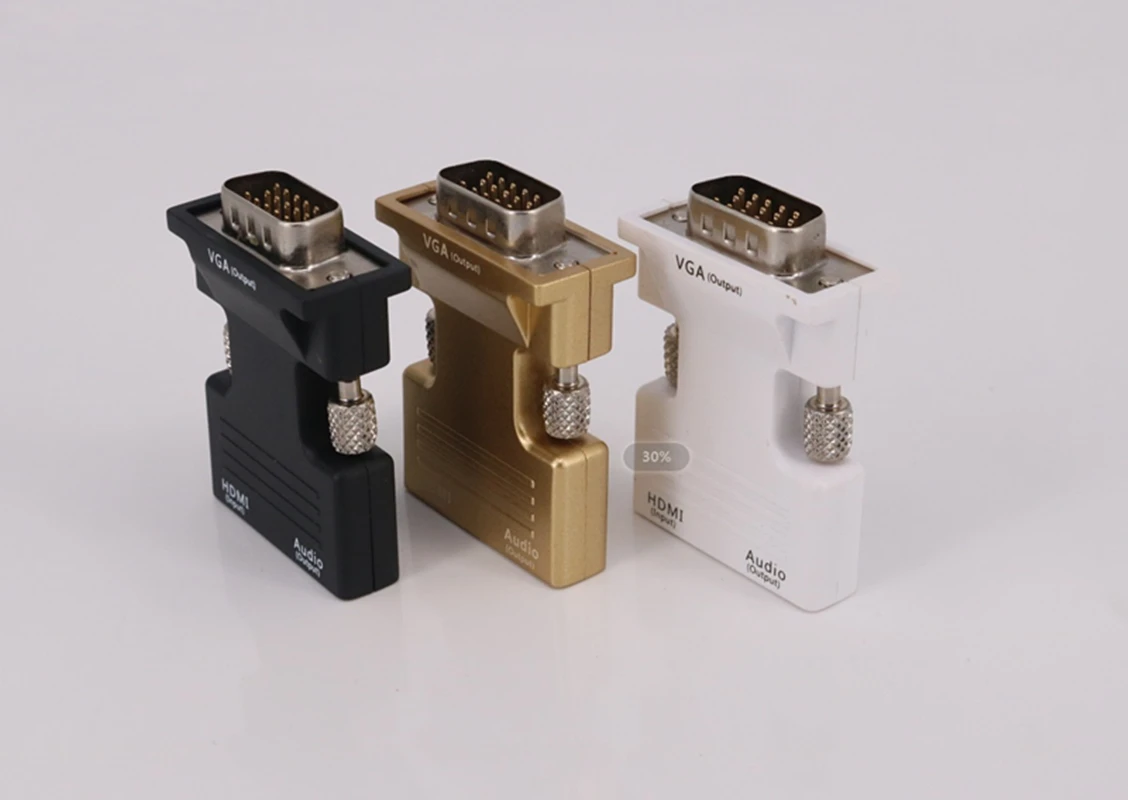 HDMI Female to VGA Male Converter+Audio Adapter 1080P HDMI to VGA Converter with Audio Output Cable - ANKUX.COM