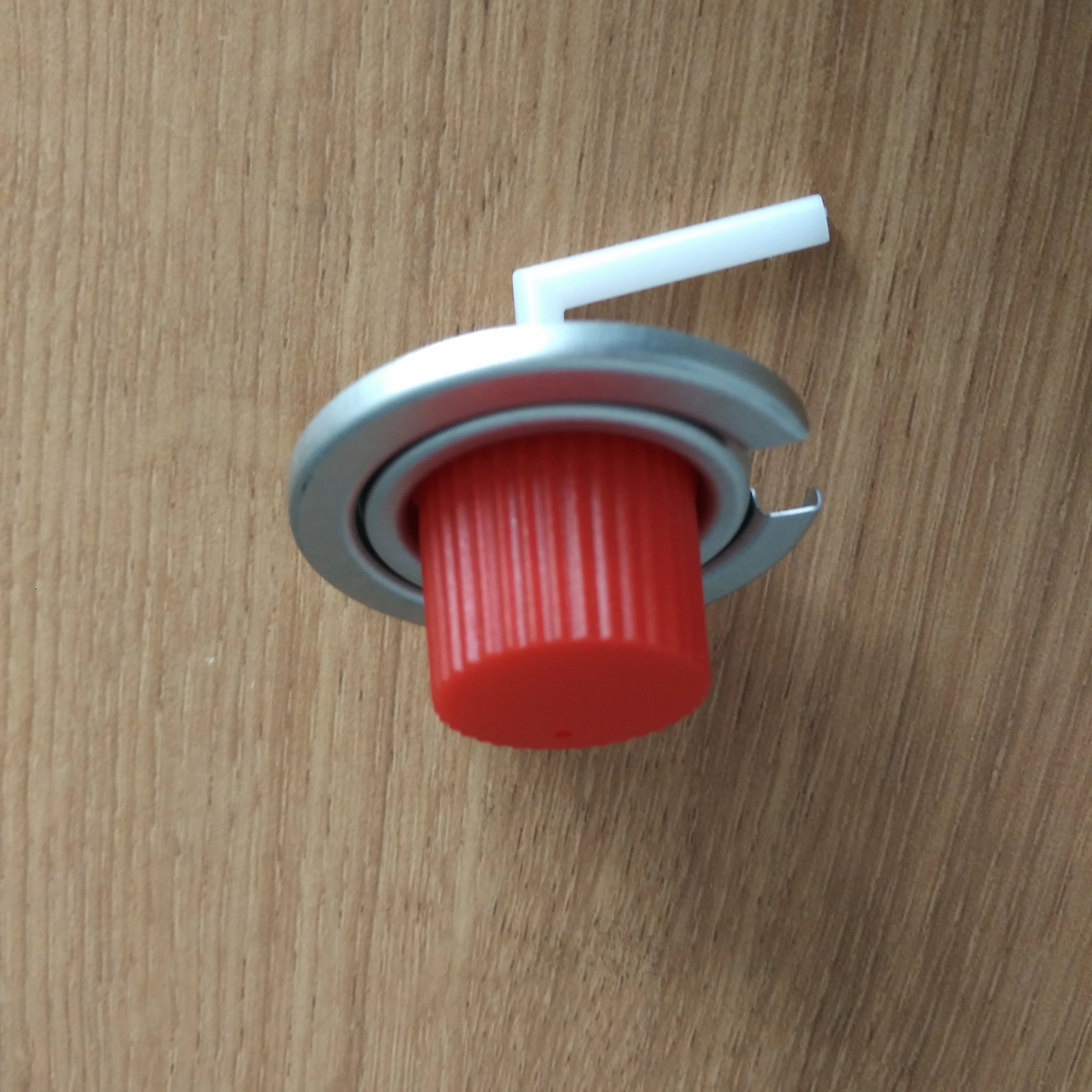 Straight Butane Gas Can For Cassette Stove With Aerosol Valve Red Cap