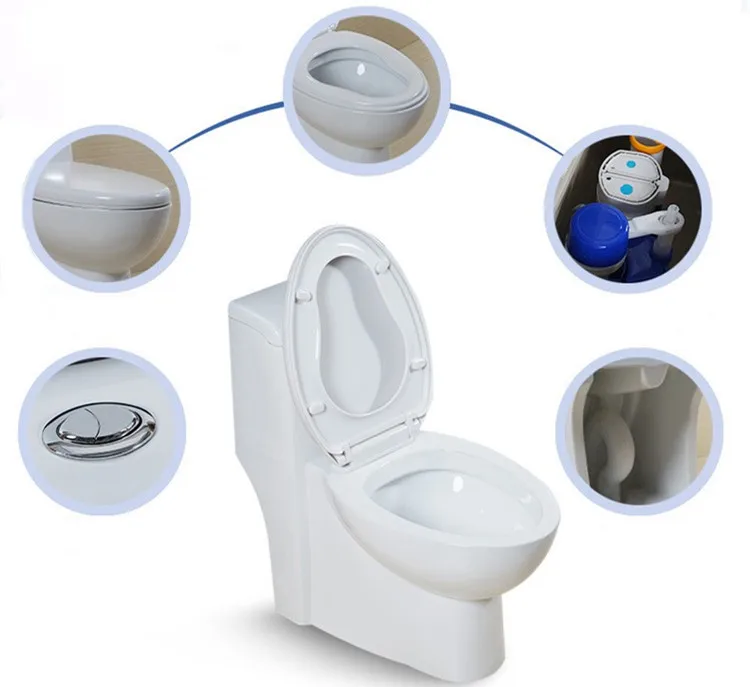 One piece siphonic ceramic high quality chinese wc toilet