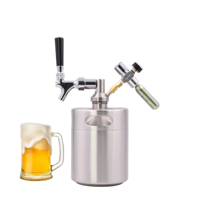 One Gallon Reused Pressurized Stainless Steel Beer 4 Liter Keg For