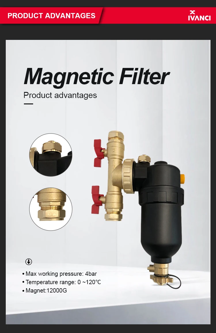 Ivanci Group 12000 Gauss Black Industrial Boiler Filter For