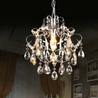 モダンシンプル Led シャンデリアダイニングルームクリアシャンパンブルーパープルクリスタルガラスバルコニーポーチ小さなシャンデリア
