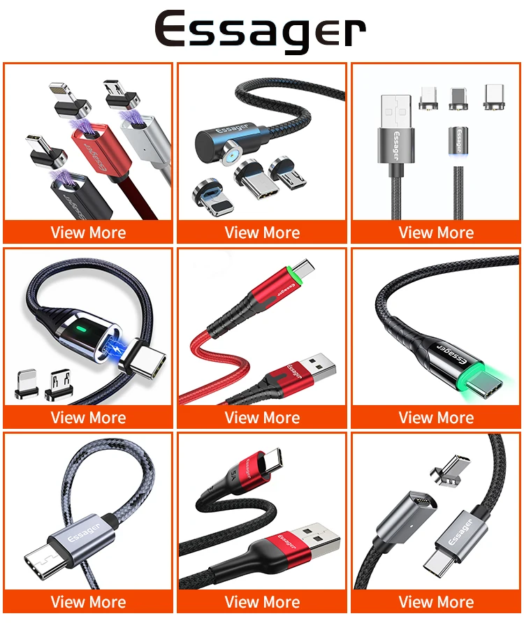 High quality 3A Nylon Braided Wire Type C Led Usb Phone Fast Charger Cable - ANKUX.COM