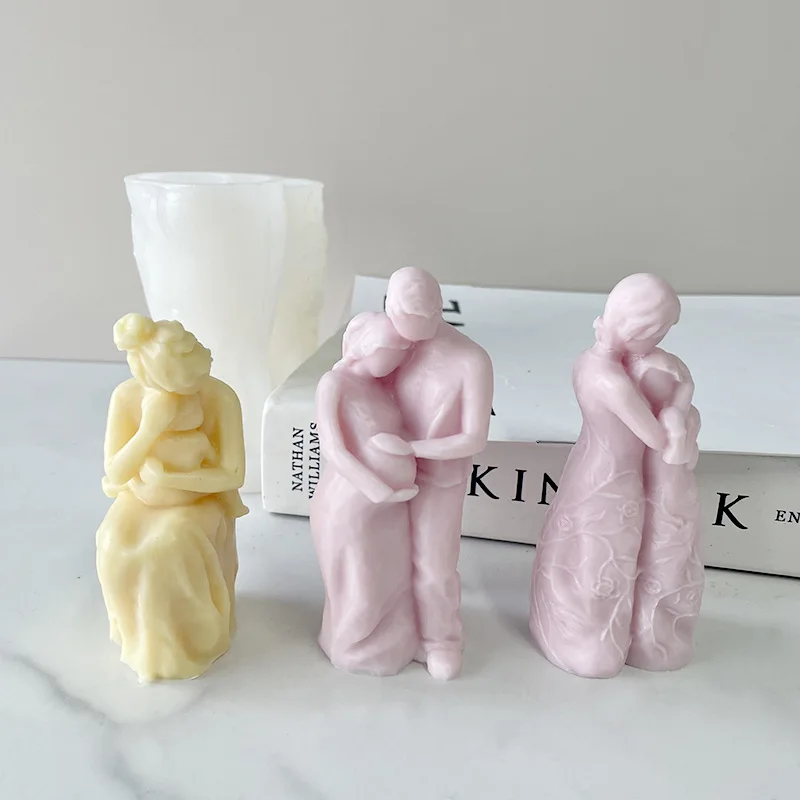 Dm570 Married Couple Pregnant Mother Holding Child Human Body Silicone