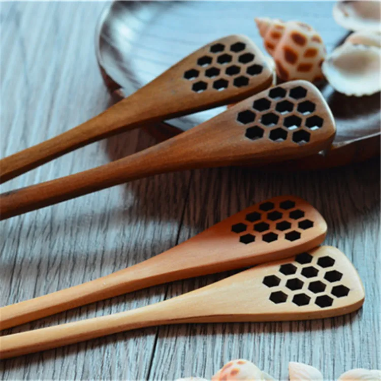 best selling condiment utensil wood stir spoon wooden honey