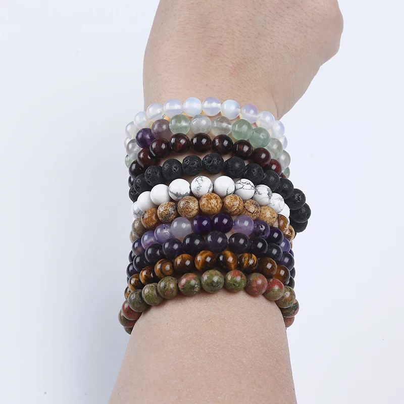 Wholesale Natural Gemstone Bangles Stone Beads Bracelet Buy Stone