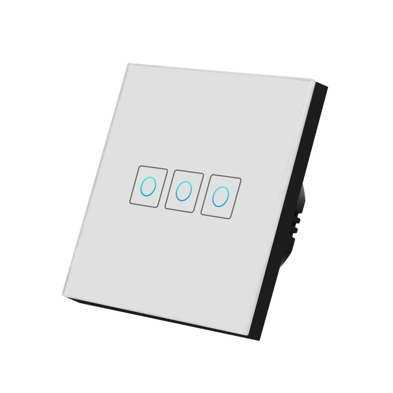 Black india type switchwifi controlled power switch panel 2 gang touch wifi light wall switch