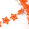 Fashionable one row orange plating stars transfer diamond cup chain Crystal Rhinestone banding for garment accessoris