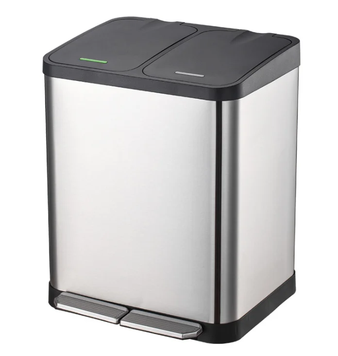 Venta al por mayor acero inoxidable cubo de basura doble-Compre online