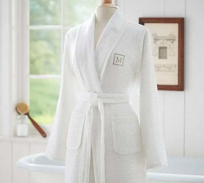 Bata de baño con capucha de algodón egipcio de lujo Unisex Aderezo Vestido De Terry De Felpa De Spa 