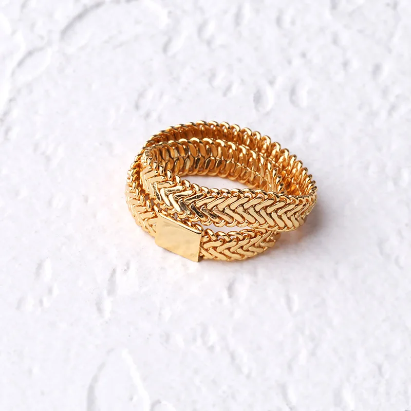 
Ladies snake bone chain double-deck Ring 