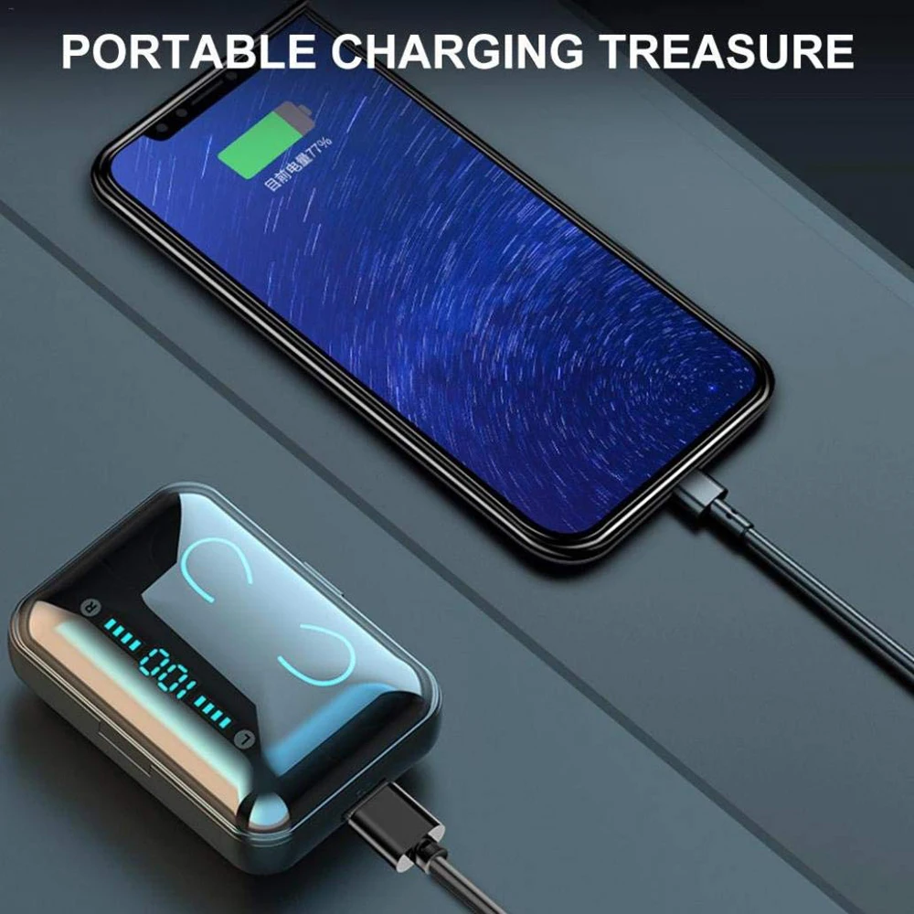 Black Color I50000 TWS Earbuds JL Chip With Qi Charger Pop Up Windows Smart sensor Bluetooth 5.0 Earphone - ANKUX.COM