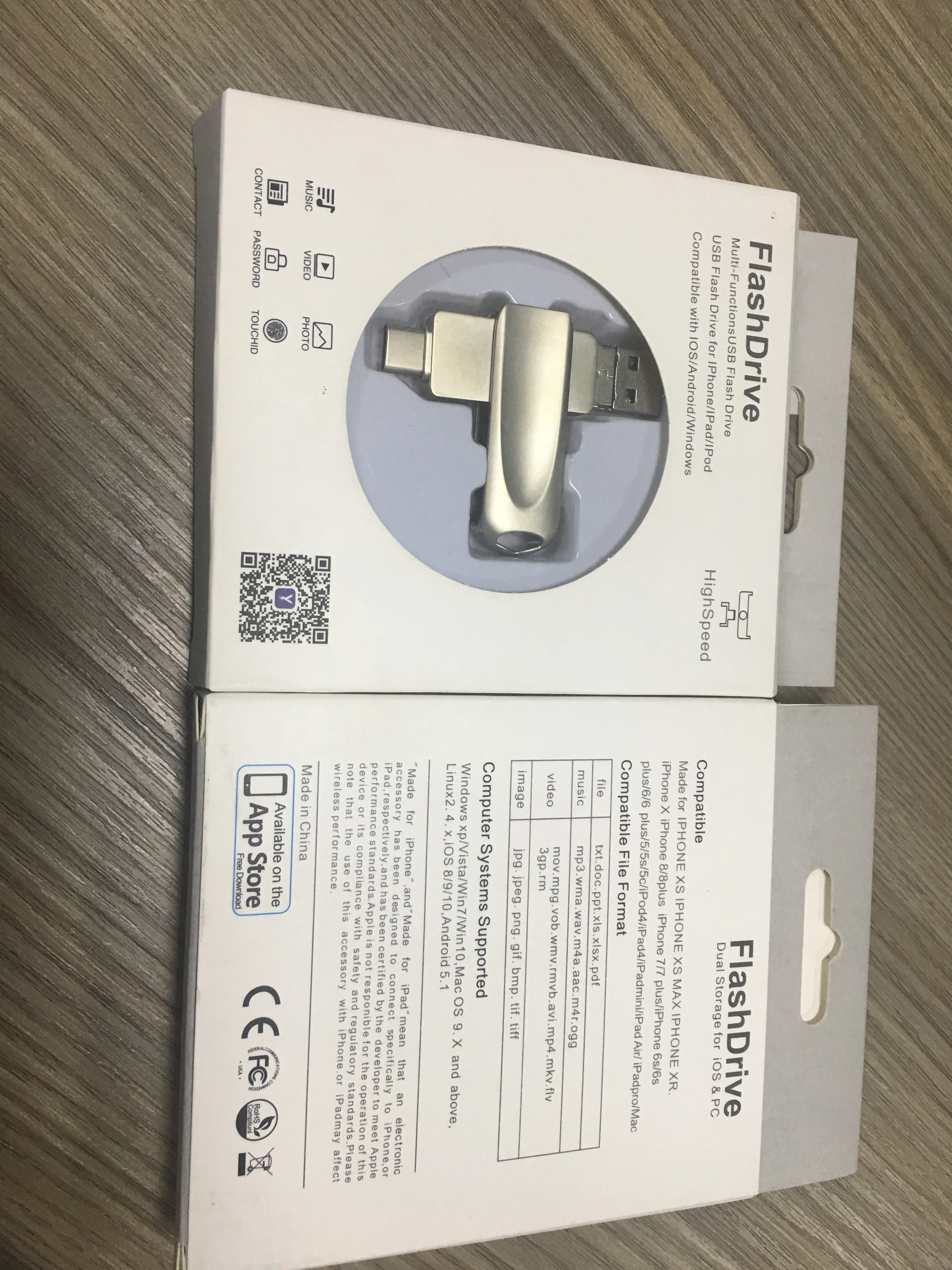 OTG Metal USB Flash Drives for IOS Tablets Mini 2in1 Pendrive 4GB 8GB 16GB 32GB 64GB Memory Stick Pen Drive for Iphone 7 6S Plus - ANKUX.COM