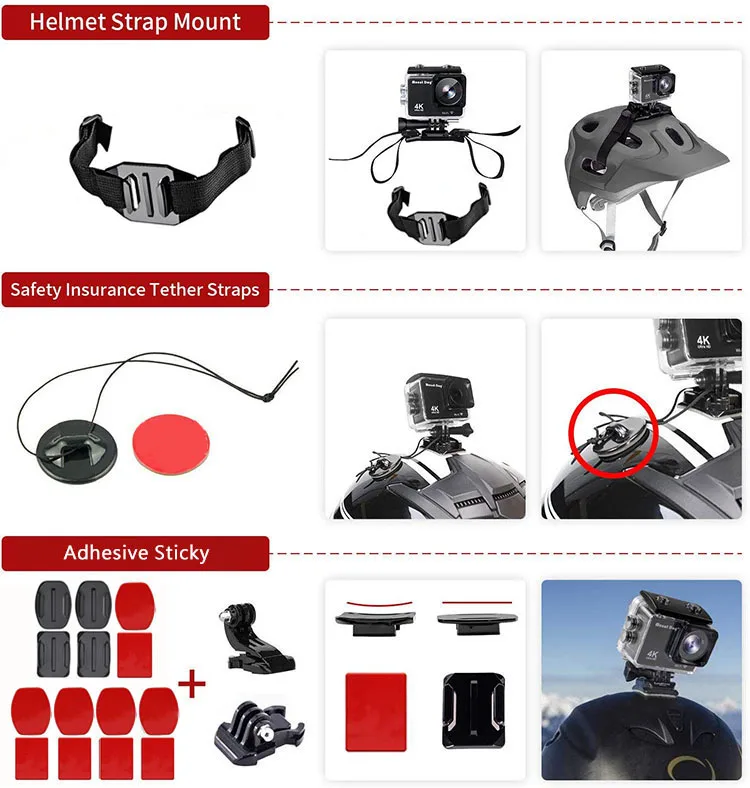 Gopro Hero 7 Action Camera Accessories Mounts Kit Storage For Women