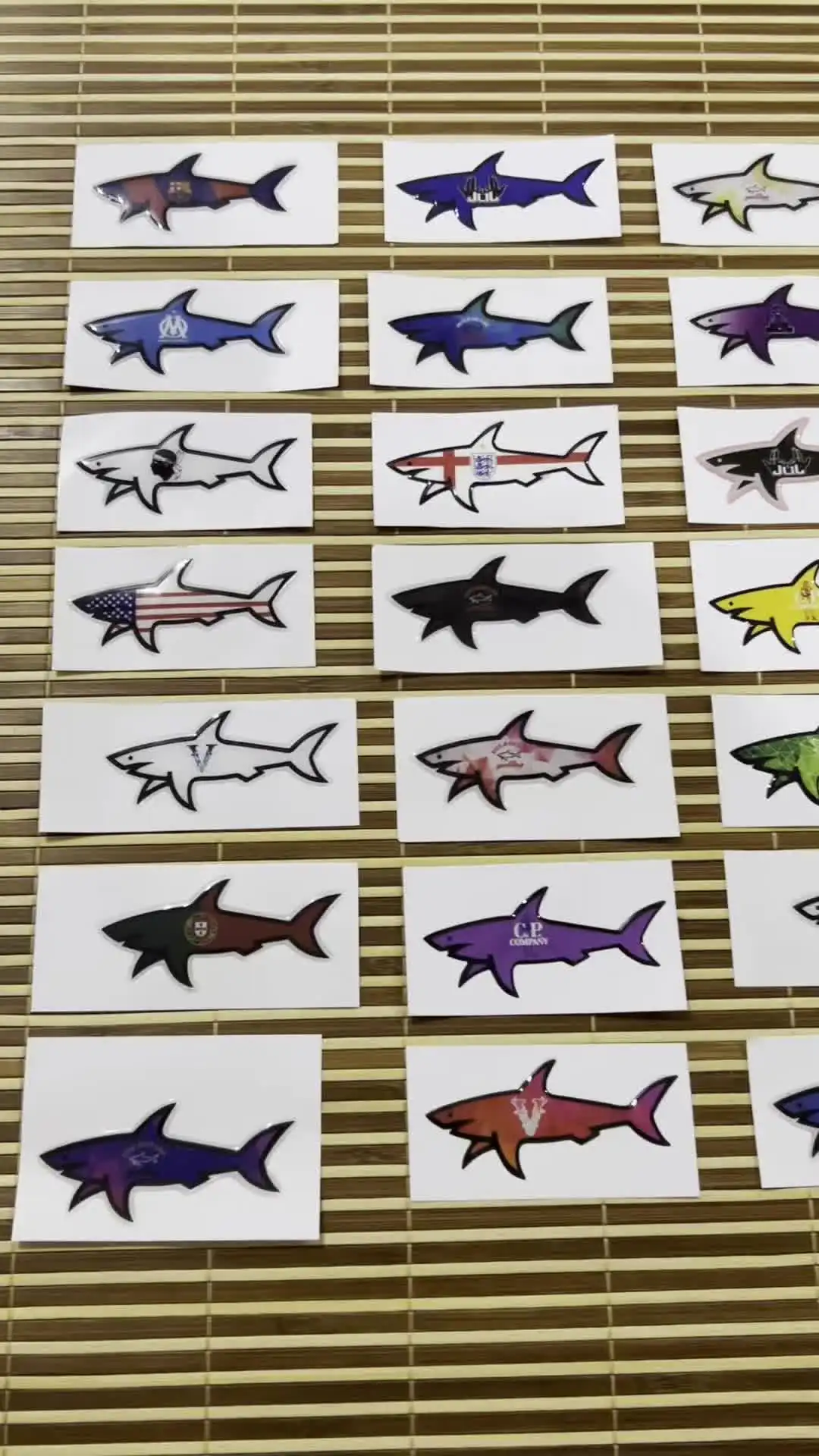 2025 Customized 3D Paul Shark Sticker Logo Wholesale