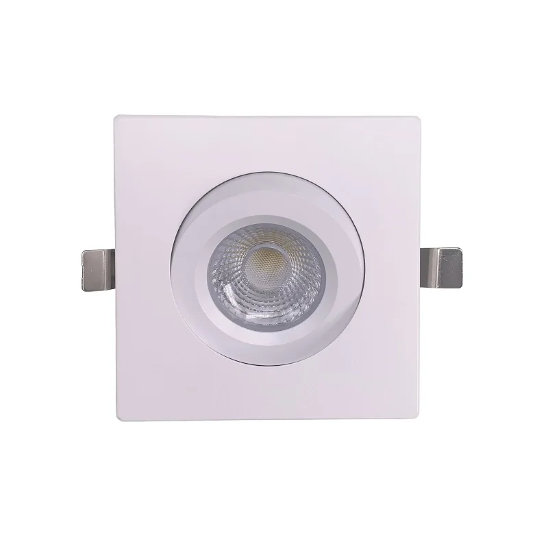 Square Shape 4 inch COB LED chip cri>90 gimbal 5 CCT LED recessed downlight for residential
