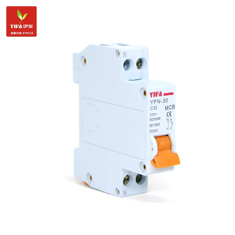 YIFA YFN-32 (dpn) series high breaking wenzhou yueqing electric C6 C10 C16 C20 C25 C32 MCB miniature circuit breaker