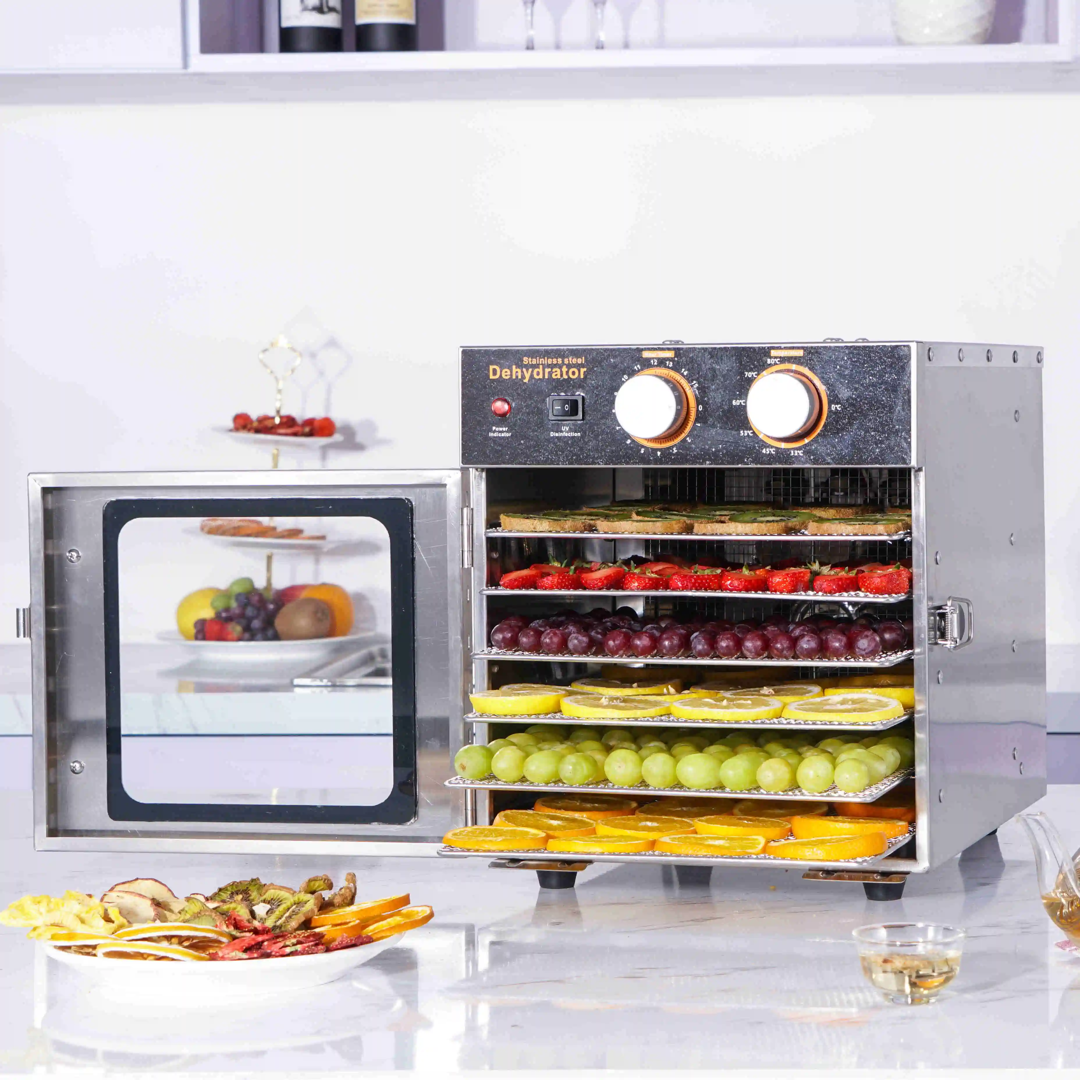 New Control Food Grade Fruit Dehydrator Machine And High Level Trays