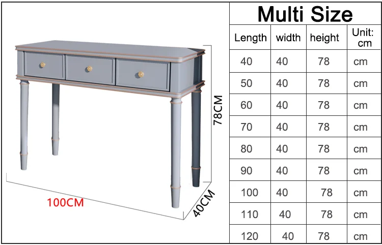 Office Furniture Simple Design Solid Wood Custom Size Study Desk Wooden Office Writing Table