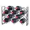 10 Bottle Wine Rack with Wine Pattern, Wine Bottle Holder Free Standing Wine Storage Rack, 2-Way Storage Original Design