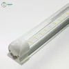 Commercial Light 8 Foot 45W T8 Linkable Integrated LED Liner Tube Light Fixture Clear/ Milky/ Striped cover