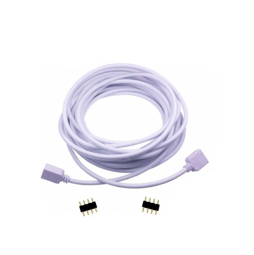 Solderless 50cm 100cm RGB Extension Cable 4 Pin RGB LED Strip Ribbon Extension cord