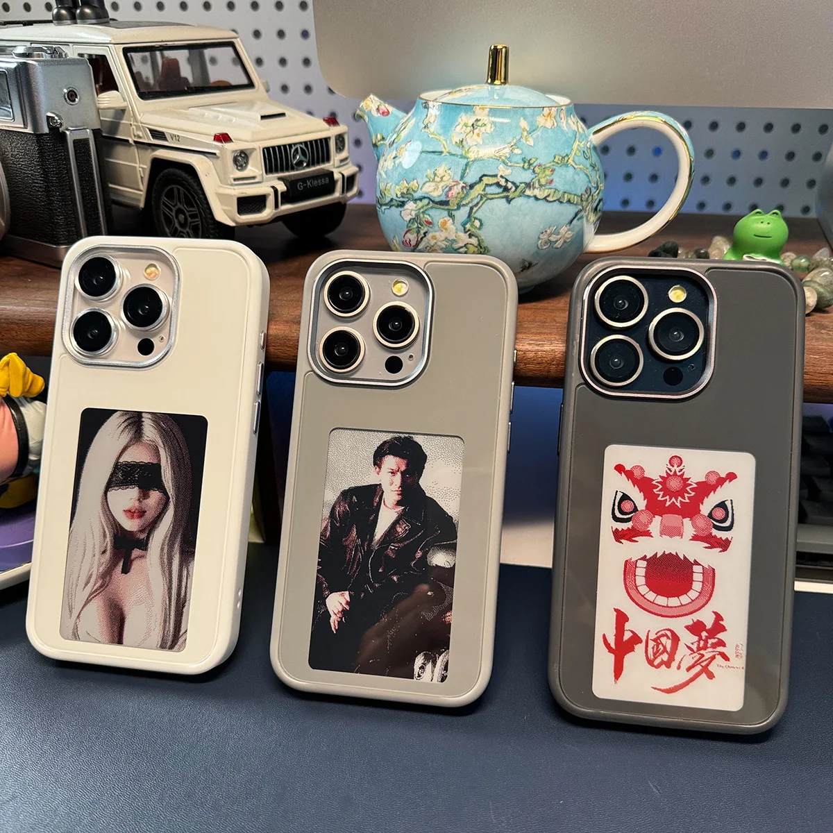 nfc four-color e-ink screen diy phone case