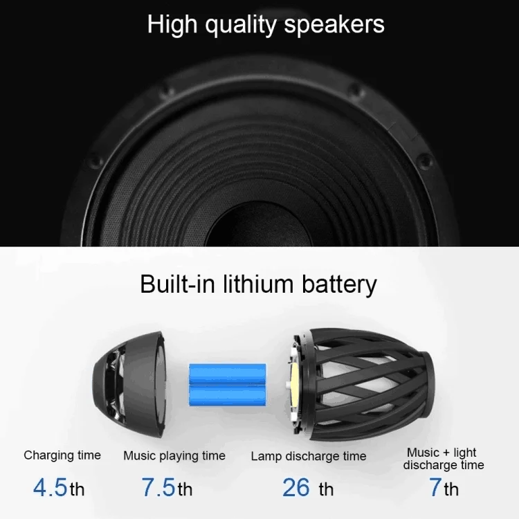 New arrival outdoor portable bright led flame lamp bluetooth speaker - ANKUX.COM