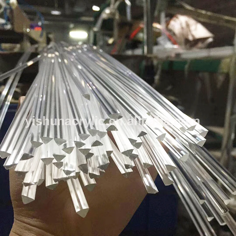 Traingel Rods Wholesale 3mm 4mm 5mm 6mm clear Triangle Pmma Plastic Acrylic Rod ...
