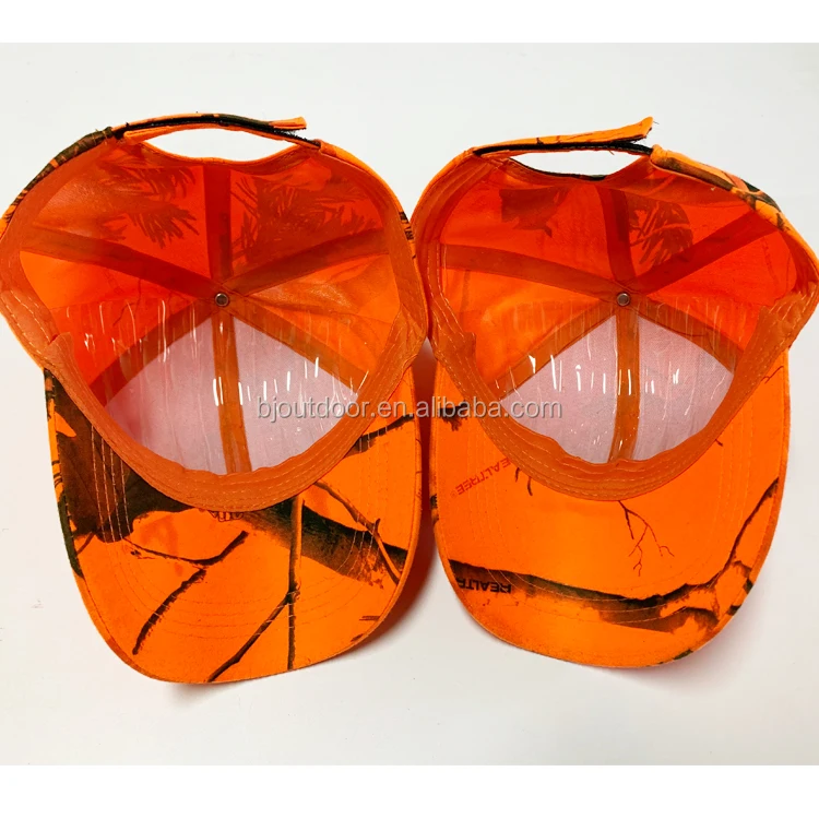 Hunter Fluorescent Orange Hunting Cap Outdoor Jungle Fishing Baseball