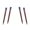 Hot Sale Furniture Legs Style Solid Wood Sofa Table Legs WithBrass Gold Caps Tapered Wood Carved Furniture Dining Table Legs