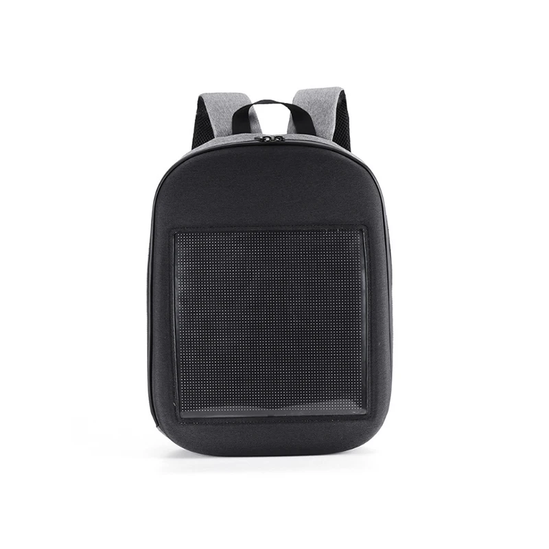 Male Illuminated School Bag Double Shoulder Outdoor Smart LED Screen Computer Bag