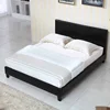 Cheap wholesale simple elegant flat bed frame Korean style hotel bedroom leather bed