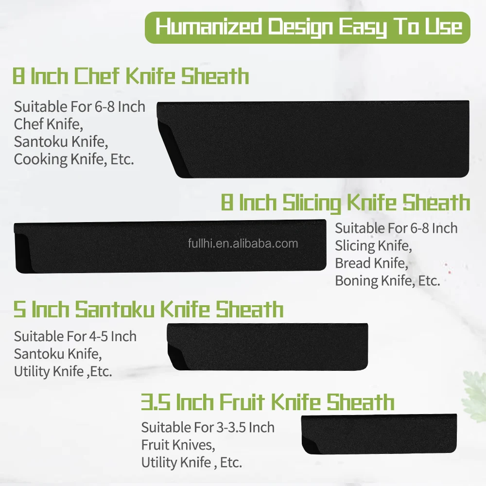 Kitchen Knife Sheath Plastic Pile Coating Insert Cover 1 Guard Utility