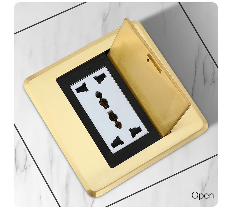 Wholesale multi function standard brass electrical power supply 16A hidden socket box
