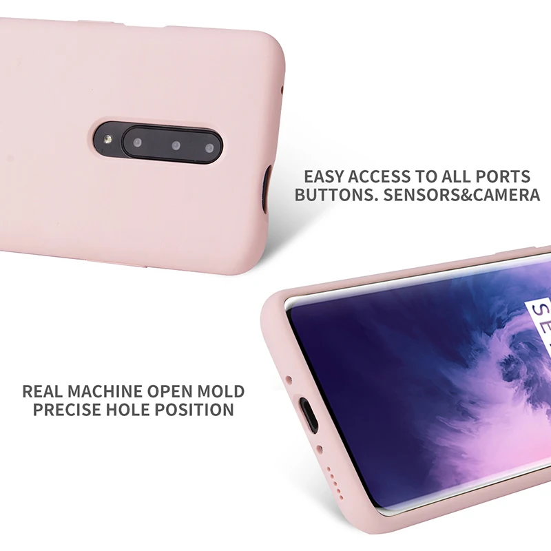 Silicone Cell Phone Case Cover For OnePlus 1+7 Silicone Case Genuine Liquid Ge Rubber Mpbilephone Cover Case For OnePlus 7