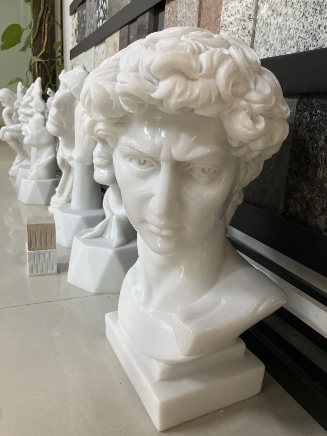 product david head sculpture in polished onyx marble for office  hotel decorations-2