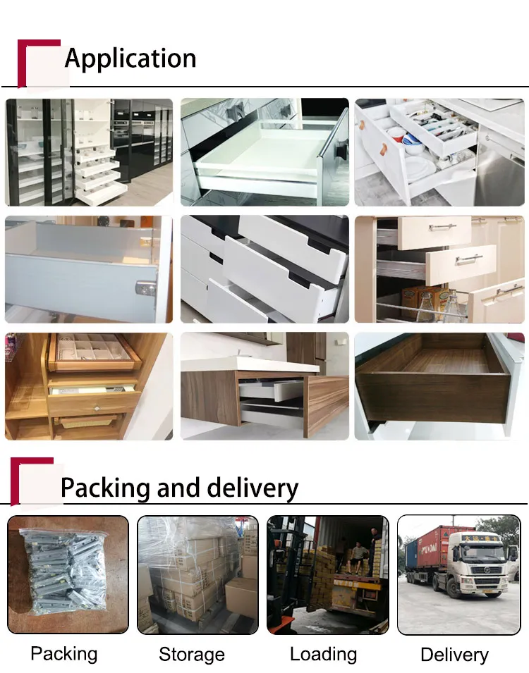 Industrial Plastic Fittings For Furniture Telescopic Drawer Slide Push To Open Damper Buffer