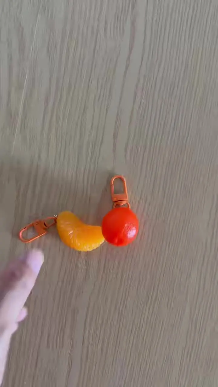 Super Simulation Fruit Orange Key Chain Fun Pendant All-match