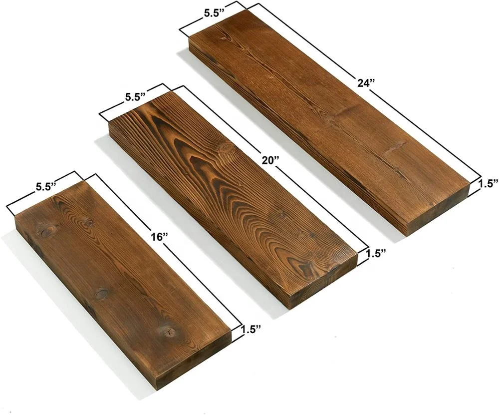 Rustic Farmhouse 3 Tier Hidden Floating Wall Wood Shelf Design Buy