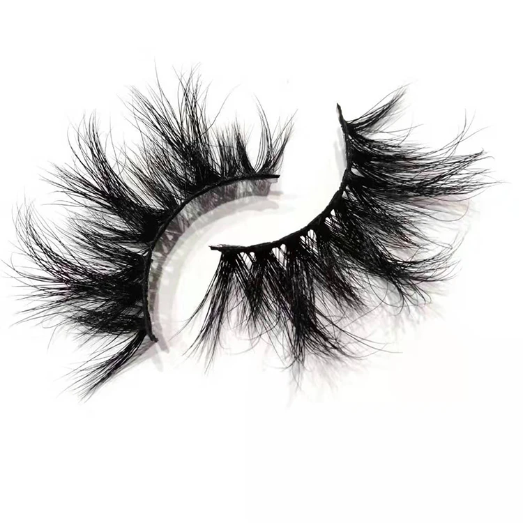

3D Mink lashes 25mm mink eyelash with customzied package eyelashes vendor, Black