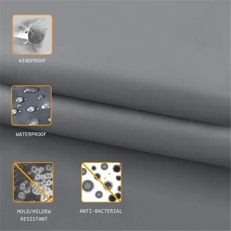 Scenery Shower Curtain Lid Toilet Cover Bath Mat Rug with Hooks Bathroom Accessory Sets