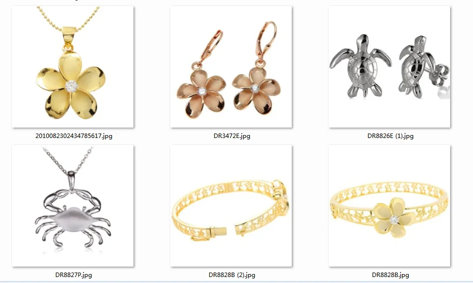 Hawaiian Design 925 Sterling Silver Three Plumeria Earring Hawaiian