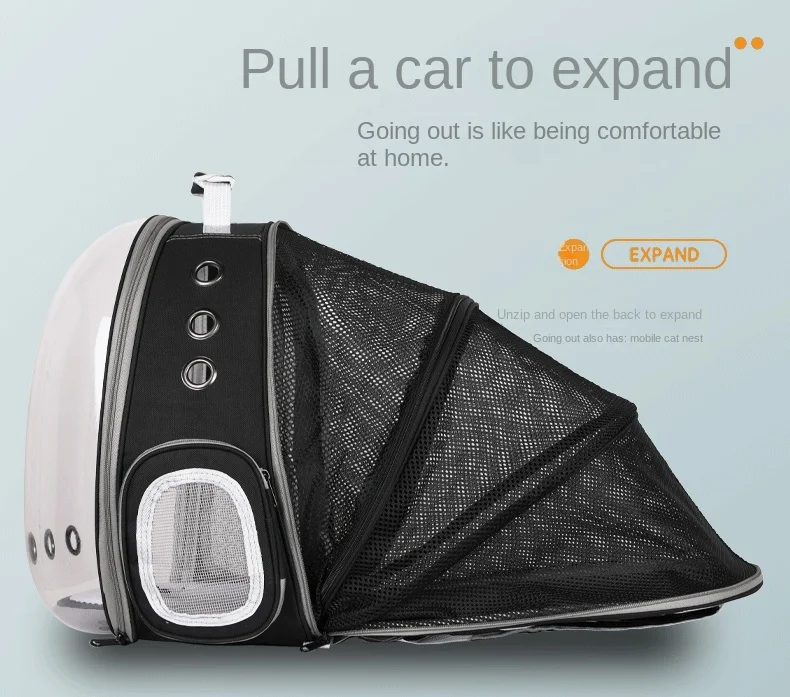 Cat Backpack Solid Space Capsule Pattern Zipper Closure Pet Carrier Portable Outgoing Small Size Animal Pattern Pets Carring Bag