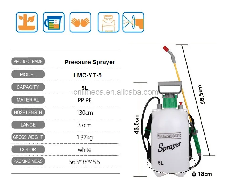 Best Price 5l Pe High Pressure Sprayer Water Sprayer For Home Use