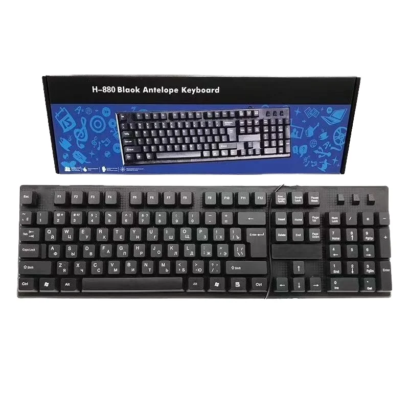 Hot Sale Multi-Language Wired Keyboard Plastic Computer 108 Keys ...